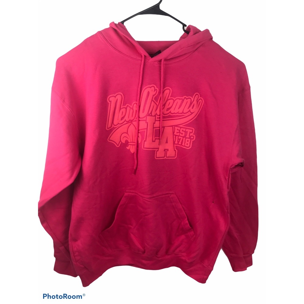Point Sportswear Womens XL Pink New Orleans Est 1718 Long Sleeve Hoodie